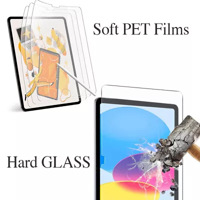 Soft/Hard Quality Screen Protector Film For IPad 10th 9 8 7 6th Gen 10.9 11 12.9 • $19.94