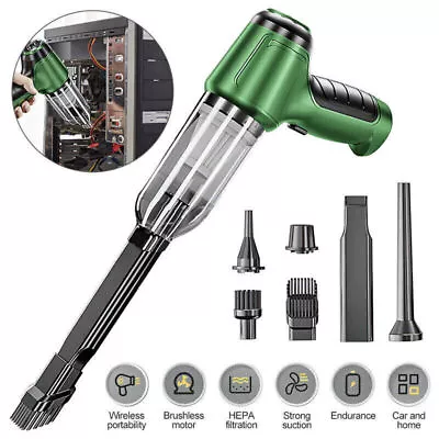 Wireless Vacuum Cleaner Car Handheld Vaccum Power Suction USB Rechargeable Mini • £13.29