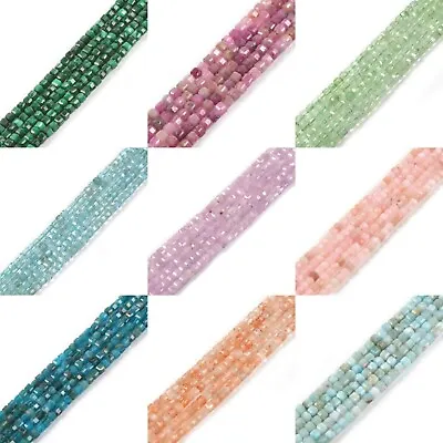 2mm Faceted Gemstone Cube Square Loose Beads DIY Jewelry Making Strand 15.5-16  • $7.99