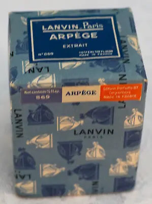 Vintage LANVIN - Paris ARPEGE EXTRAIT 869 SEALED BOX France 15 Gr Flacon • $119