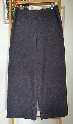 Veronika Maine Wide Leg Pants Sz 14 Dark Grey Textured Corporate Office • $50