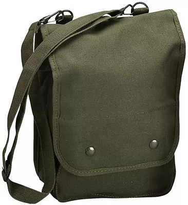 Olive Drab Map Case Shoulder Bag Canvas Map Bag W/ Shoulder Strap • $23.99