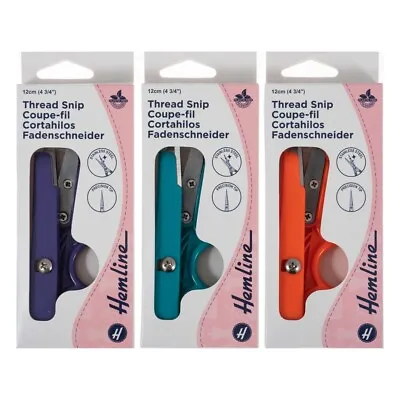 Hemline Scissors H385 Thread Snips 12cm/4.75in Spring Loaded Easy Grip • £6.10