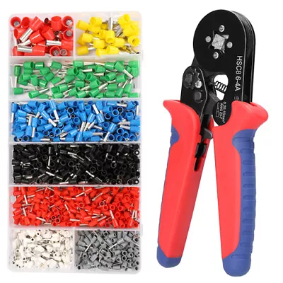 1200Pcs Wire Ferrule Crimper Crimping Plier Tool Set Terminal Connector Kit W6F3 • $23.39