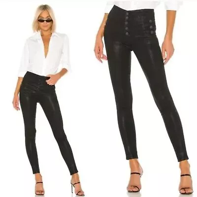 J Brand | Natasha Sky High Skinny Jeans Coated Super Stretch Denim Fearless 31 • $58