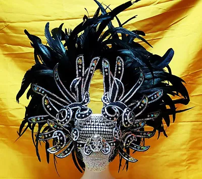 Da NeeNa HUT H839 Monster Hunter Showgirl Dance Vegas Crystal Mask Headdress  • $1021.99