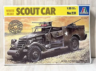 Italeri 1:35 WWII US ARMY WHITE M3A1 SCOUT CAR 4x4 ALL TERRAIN VEHICLE MIB`85! • $29.95