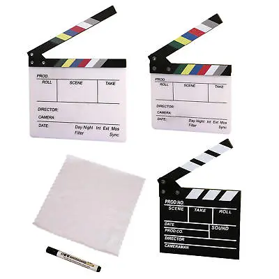 Action Cut Board Acrylic Movie Film Directors Clapper Board TV Film Director Cut • $18.51