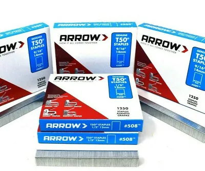 £69.99 • Buy ARROW T50 STAPLES HEAVY DUTY GENUINE STAPLE TACKER CLIPS 6mm 8mm 10mm 12mm 14mm