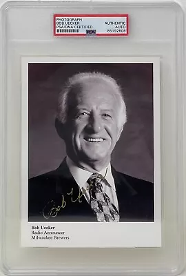 Bob Uecker Signed 5x7 Photo Milwaukee Brewers MLB Baseball Radio Announcer PSA • £133.01