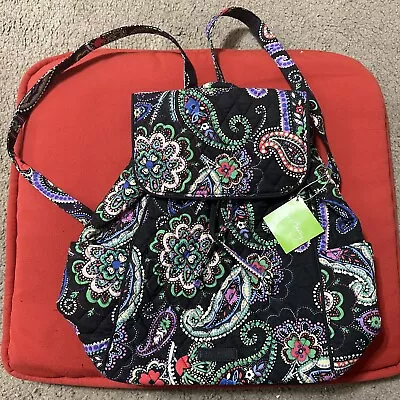 New With Tags  Vera Bradley Drawstring Backpack In “Kiev Paisley” Pattern • $25