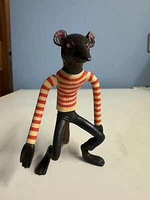 McDonald’s Fantastic Mr Fox Bendy Rat 2009 Toy Figure RARE Happy Meal Retired • £15