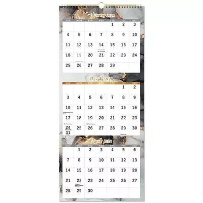 3 Month Calendar 2024 Display(Folded In A Month)Jan 2024-Dec Vertical Calendar • $14
