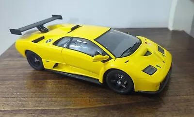 Hot Wheels 1:18 Diecast Lamborghini Diablo GTR Yellow Die Cast 2002 Race Car • $29.99