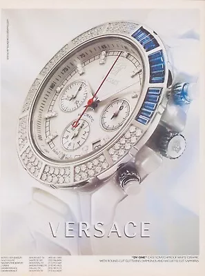 VERSACE  DV  One Diamonds & Sapphires Watch ~ VINTAGE PRINT AD ~ 2007 • $9.99