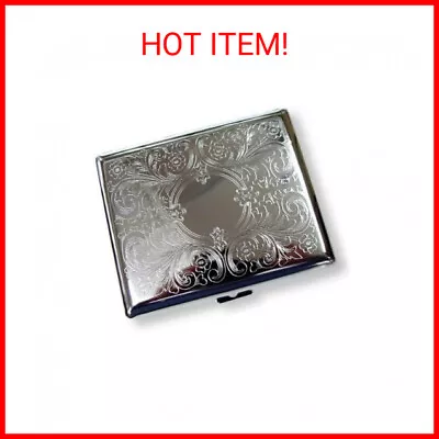 Etched Cigarette Case Victorian Style Metal Holder For Regular King And 100's S • $11.40