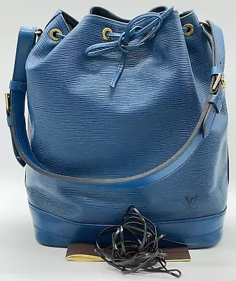 Authentic  Louis Vuitton Epi Blue Noe M44005  Shoulder Bag NS040092 • $36