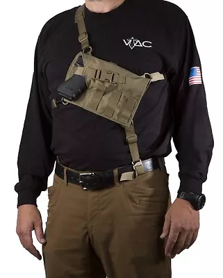 Viking Tactics VTAC Big Rig Chest Holster Molle For SEMI AUTO Pistol Black OrTan • $89.95