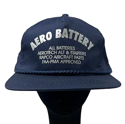 Aero Battery Vintage Snapback Trucker Hat Cap Rope Aircraft Aviation Airplane • $16.95