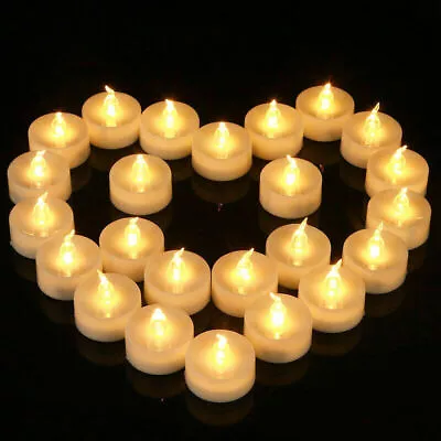 Battery Operated Flameless LED Candle Tea Lights Flickering Christmas Party Lamp • £6.99