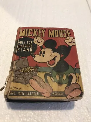 Vintage 1933 Mickey Mouse Sails For Treasure Island Big Little Book Complete • $7.99