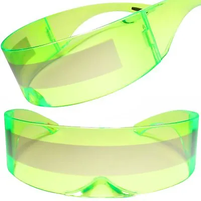 $14.99 • Buy Bionics Alien Space Robot Cyclops Futuristic Costume Green Novelty Sunglasses