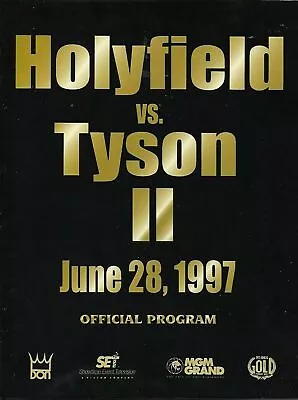 Original Vintage Evander Holyfield Vs Mike Tyson II On Site Boxing Fight Program • $22.95