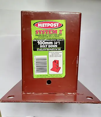 £5.95 • Buy METPOST Heavy Duty Brown Wooden Post Support 100mm (4 )