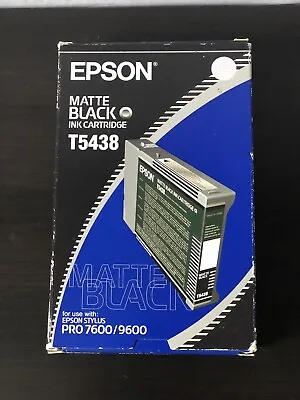 Epson Genuine 110ml Ink T5438 Matte Black Stylus Pro 7600/9600 Exp 10/2005 • $40