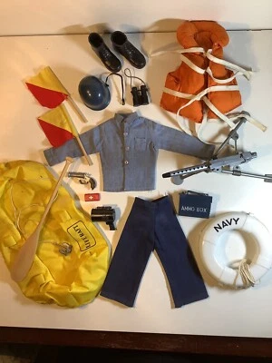 £130 • Buy Vintage Action Man Palitoy Hasbro Original Navy Attack 1966 Uniform Accessories