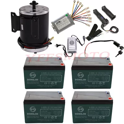 48V 1000W Brush Motor Kit Controller Throttle For Electric Bike Go Kart Quad ATV • $23.99