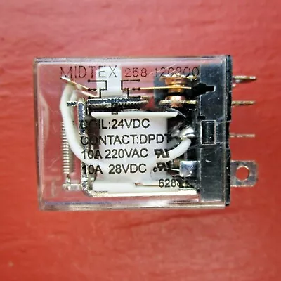 Midtex 258-12C200 Relay 24VDC Coil 10 Amp  8-Pin • $5.95