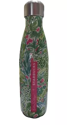 338) Lilly Pulitzer Starbucks Water Bottle S'well In The Groves Green 17 Oz  • £12.53