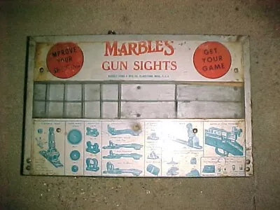 Vintage MARBLE'S Gun Sights Display Cabinet • $46.06