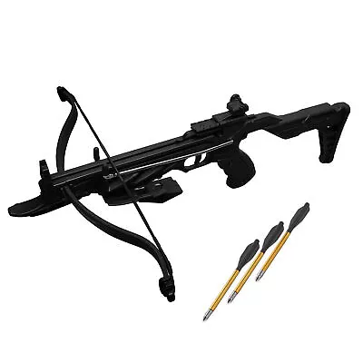 SAS Rogue 80Lbs Pistol Crossbow W/ Adjustable Stock + Handgrip Black - Open Box • $80.99