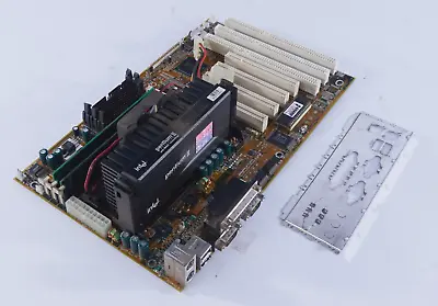 Vintage ECS P6LX-A+ Loaded Motherboard - Intel Pentium II - 233MHz - 96MB • $71.08