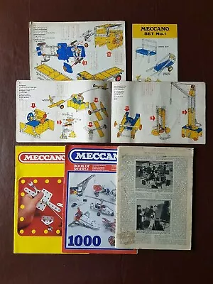  Meccano Job Lot Of Model Magazines Including Set No.1 Five Leaf Pamphlet. • £8.99