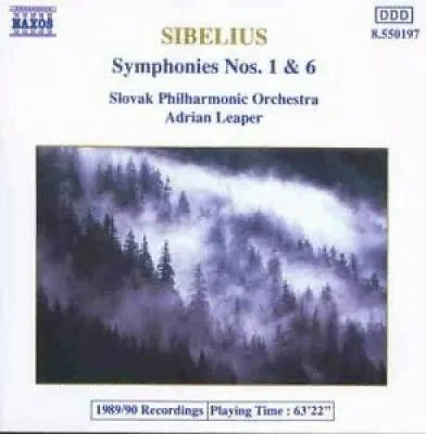 £5.99 • Buy Sibelius - Symphonies Nos.1 & 6 CD : NEW & FACTORY SEALED