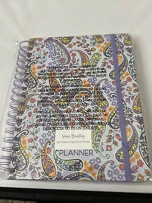 Vera Bradley NWT Non-Dated Large Spiral Planner MADDALENA PAISLEY SOFT 12 Months • $19.99