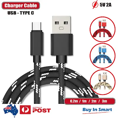 USB-C Type C Data & Charger Cable Compatible Samsung Huawei Xiaomi Google LG • $5.25