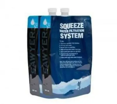 $28.95 • Buy Sawyer Squeezable Pouch 2 Litre Water Pouch 2 Pack Suits Sawyer Squeeze & Mini