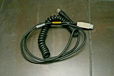 Metrologic Black Coiled Power Plus USB Barcode Scanner Lock Cable MS9540 MS1690 • $15.95