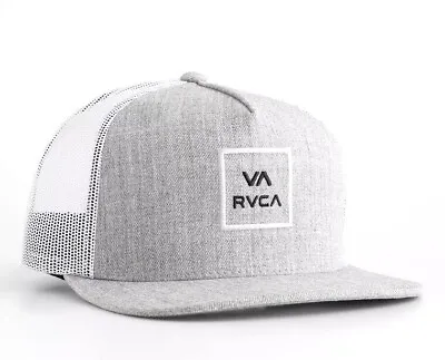 RVCA Men's All The Way Trucker Hat Heather Grey Snap Back Cap Snapback    • $35.99