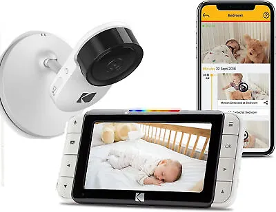 KODAK Cherish C520 5  Intelligent Video Monitor Smart Night Vision Baby Camera • £35.99