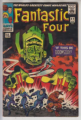 Fantastic Four # 49  Vg/fn 5.0  Key 1st Full Galactus  Pence  1966 • £699.95