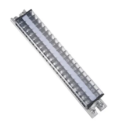 Barrier Terminal Strip Block 660V 15A Dual Row 20P DIN Rail Base Screw Connector • $13.79