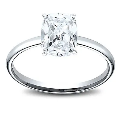 14K Gold 1.01 Ct Cushion Cut Diamond Solitaire Engagement Ring I I2 • $1884