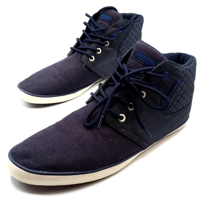 £16.99 • Buy Jack Jones Vertu High Top Fabric Shoe Trainer Navy Blue Size UK10 EU44 US11