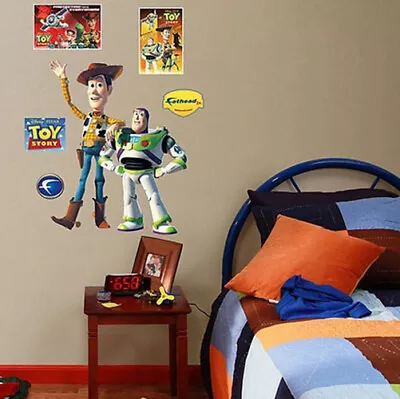 £18.44 • Buy TOY STORY  Giant Wall Stickers MURAL 4  Decals  Fathead Jr Disney Buzz  Woody