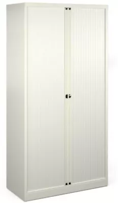 Bisley Systems Storage High Tambour Cupboard 1970mm High - White • £391.90